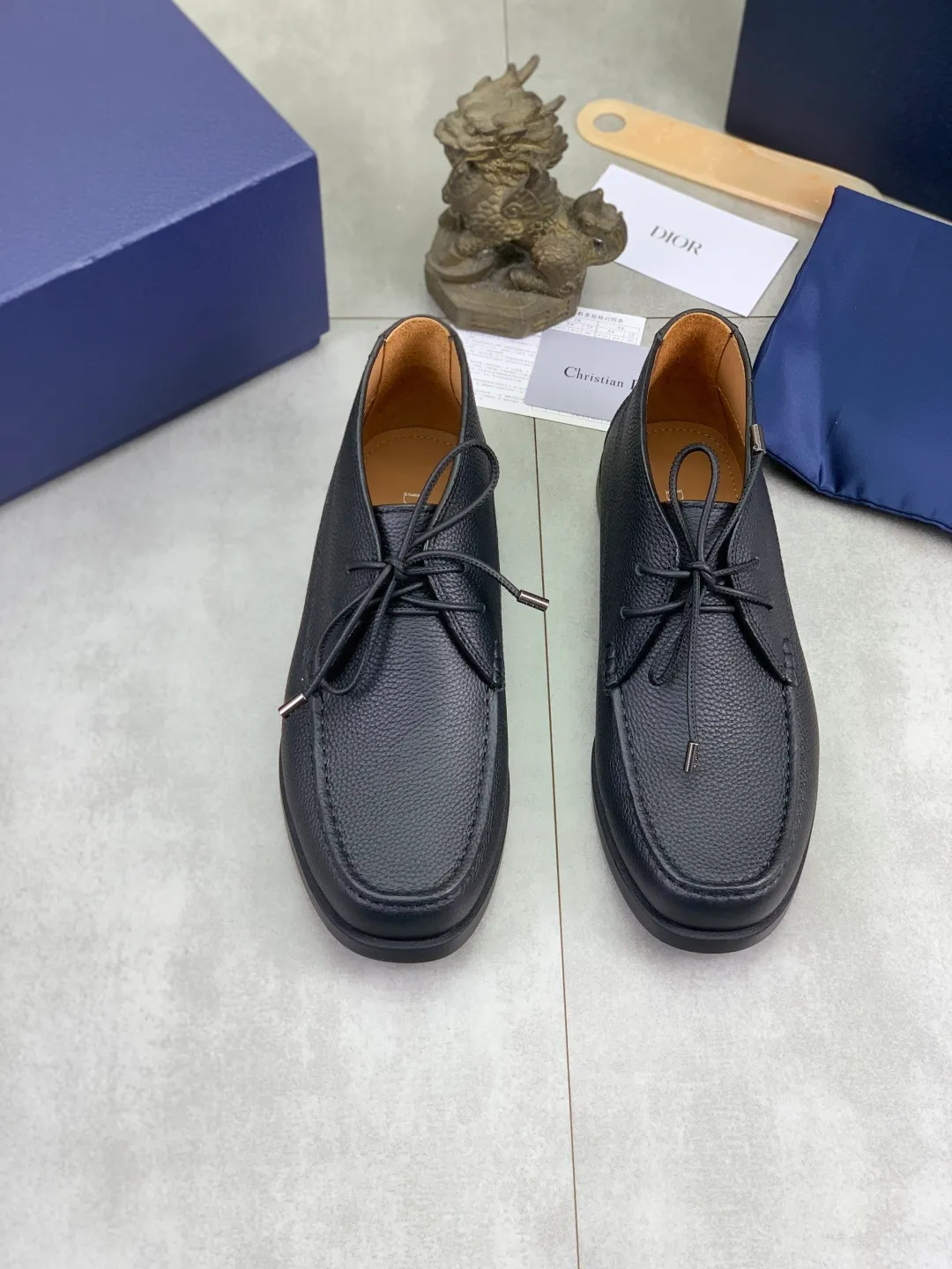 Men's Men's Shoes 💰P580 New Niuli💰High Version 💎💎💎Dior Original! Top Italian purchasing agent! Men's high-top business casual leather shoes, original imported calfskin upper, oiled edges, ultimate texture, gentleman style, imported cowhide lining inside, top-quality original Italian rubber outsole, first-class workmanship, top quality! Size: 39-44 (45 customized)